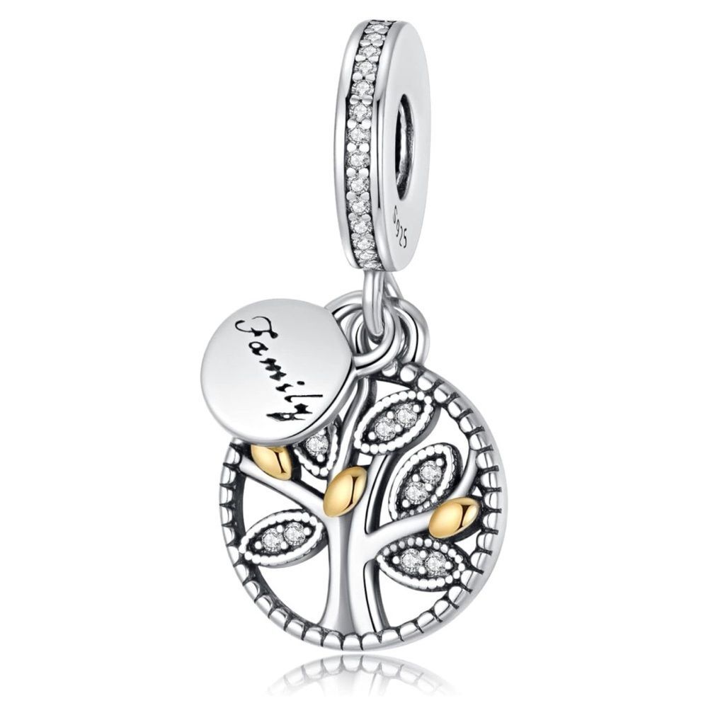 925 Sterling Silver Family Charm | Family Tree | Pandora Bracelet Fit